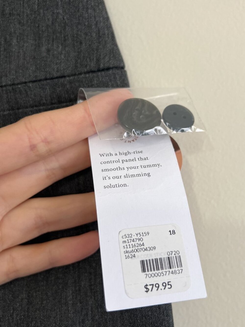 NWT Lane Bryant Gray Tighter Tummy High Rise Straight 4-Season Pants - Picture 4 of 7